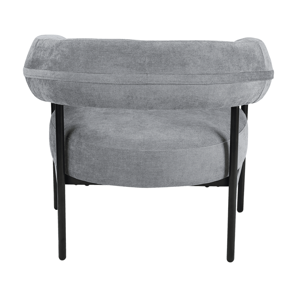 كرسي صالة إطار معدني رمادي