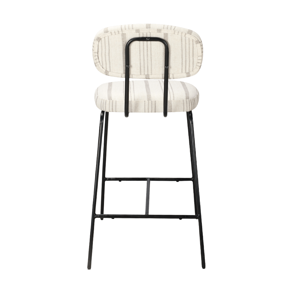 كرسي طعام منجد الساق المعدنية مع الظهر