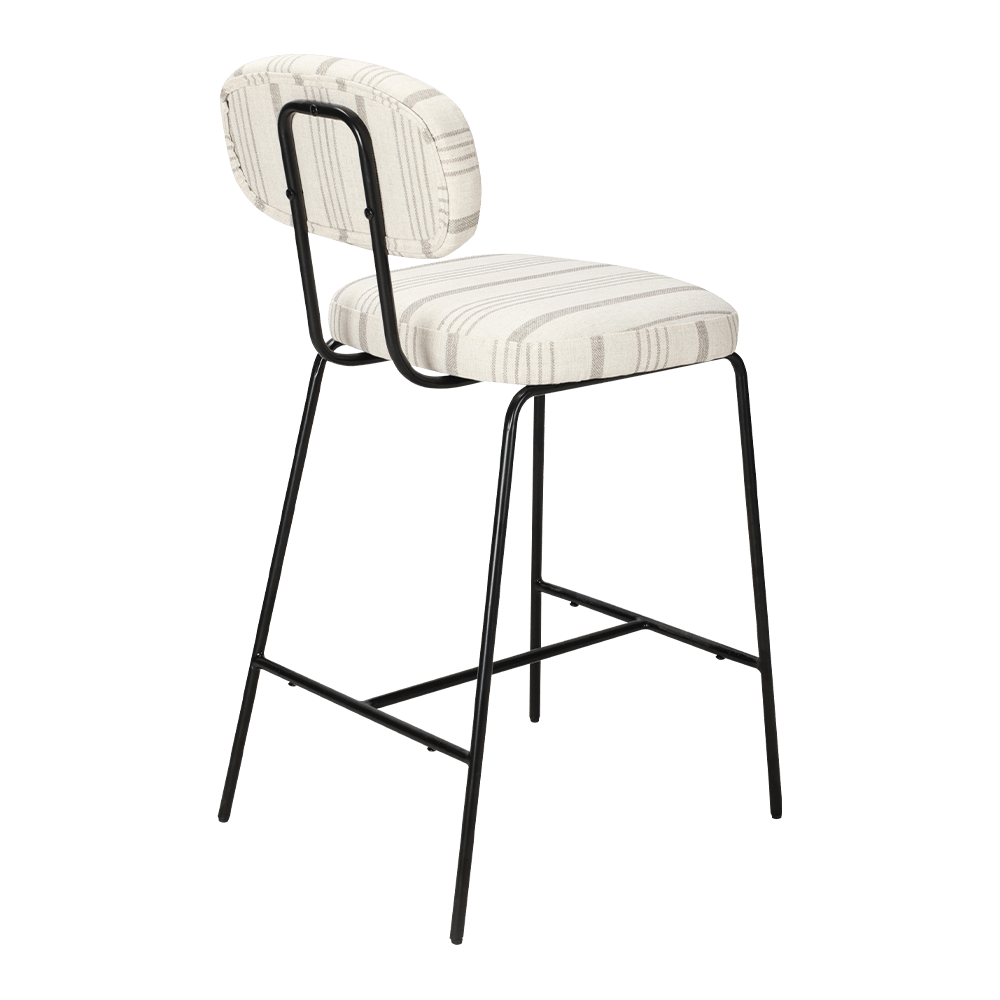 كرسي طعام منجد الساق المعدنية مع الظهر