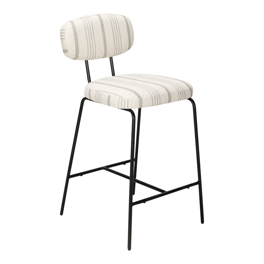 كرسي طعام منجد الساق المعدنية مع الظهر