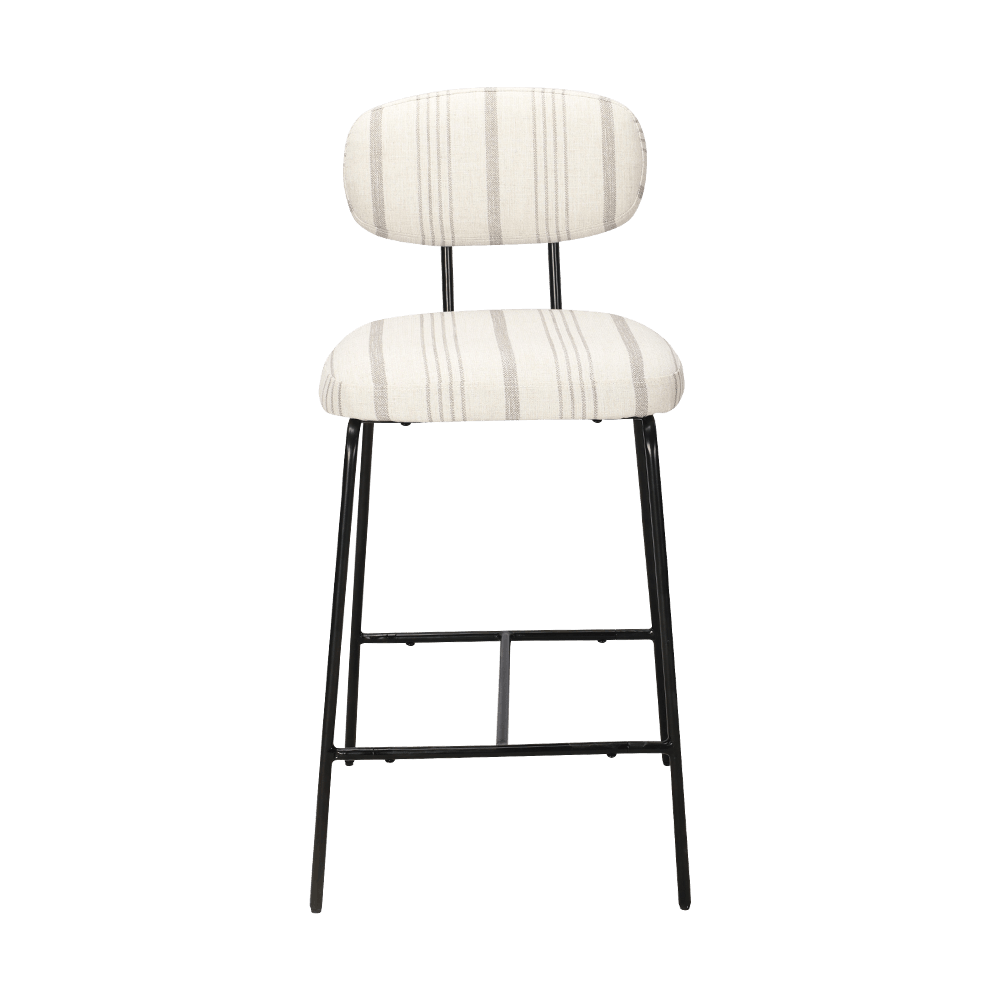 كرسي طعام منجد الساق المعدنية مع الظهر