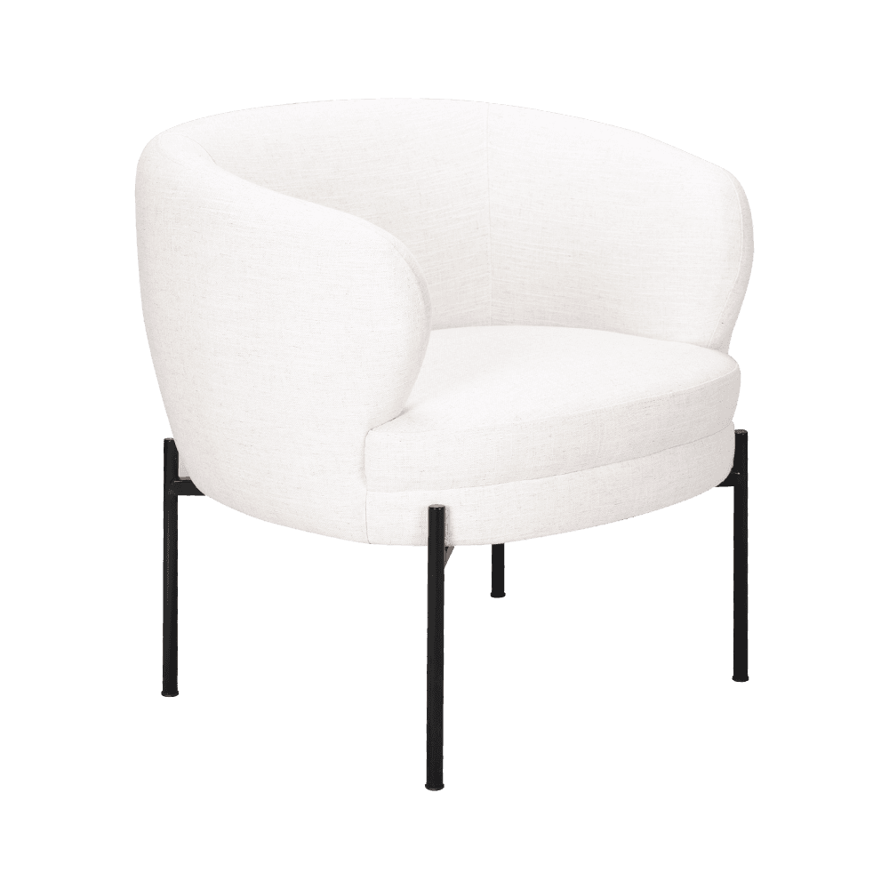 كرسي صالة وسادة الإسفنج الأبيض