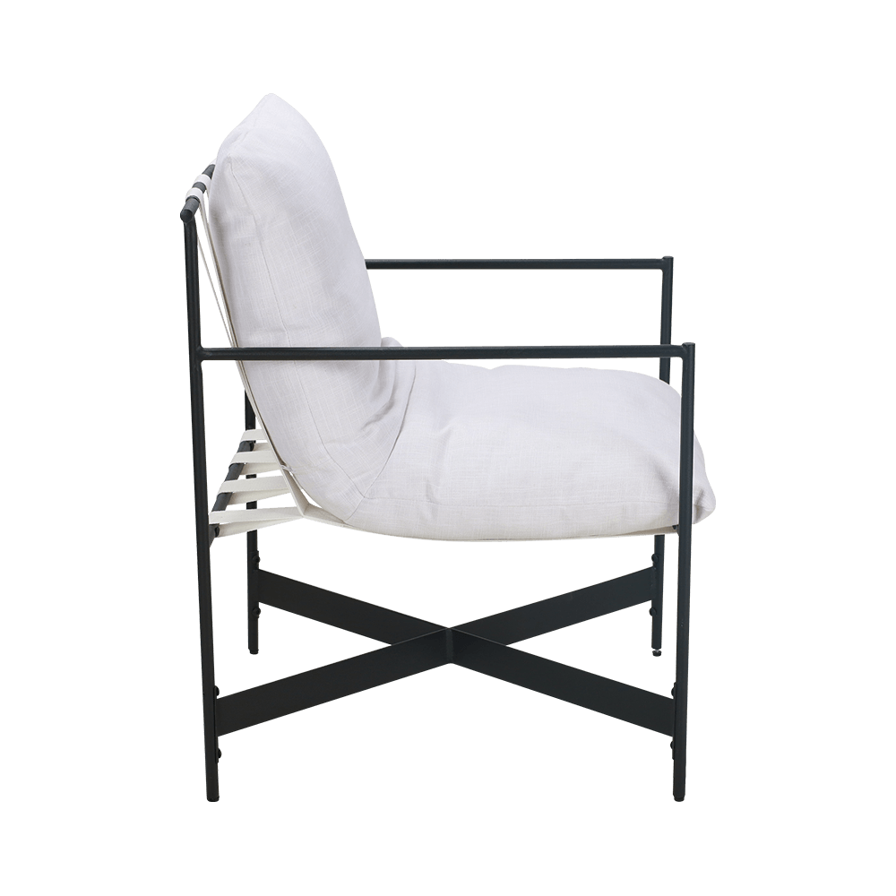 كرسي طعام من خشب المطاط الأبيض النسيج